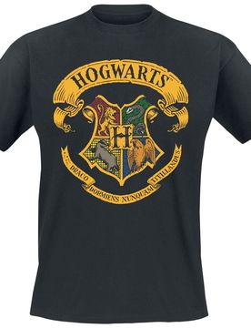 T-Shirt - Hogwart's Crest - S bis 4XL - für Männer - Größe 3XL - schwarz - Lizenzierter Fanartikel - Männer - male