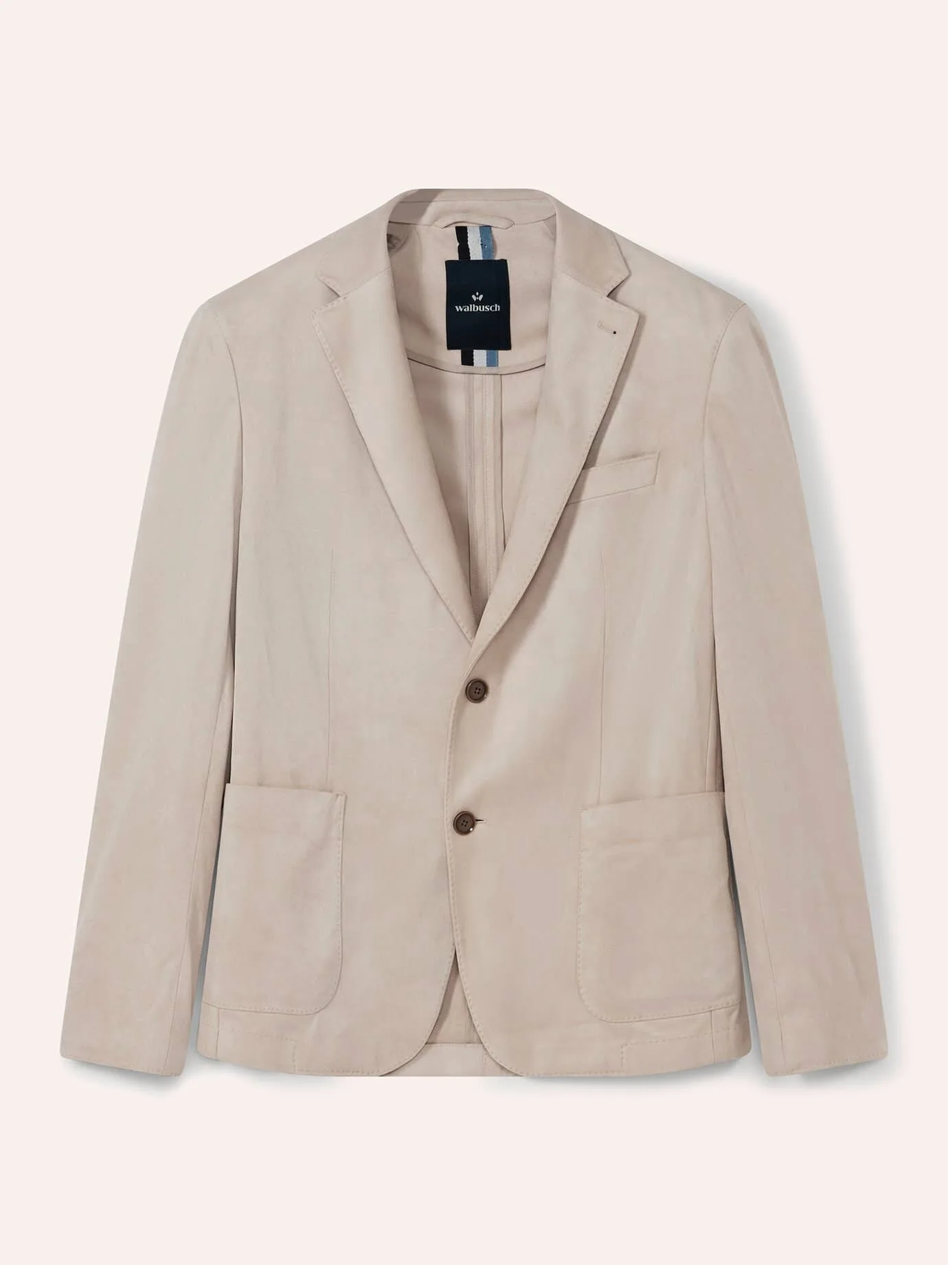 Sakko aus Microvelours, Regular Fit, Farbe Beige, 58, elastisches Microvelours klassisch schlichter Schnitt Herren - Walbusch - FashionsVida