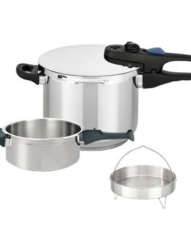 Schnellkochtopf-Set "Praktika Plus XL", 5-teilig silber