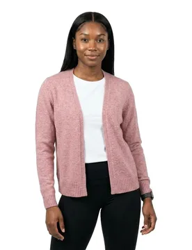 Cardigan Ril Short Knit Nostalgia Rose / Light Melange S - Vila - FashionsVida