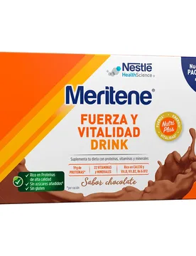 Milkshake Fuerza Y Vitalidad Drink Chocolat 180ml 12 Unités - Meritene - FashionsVida