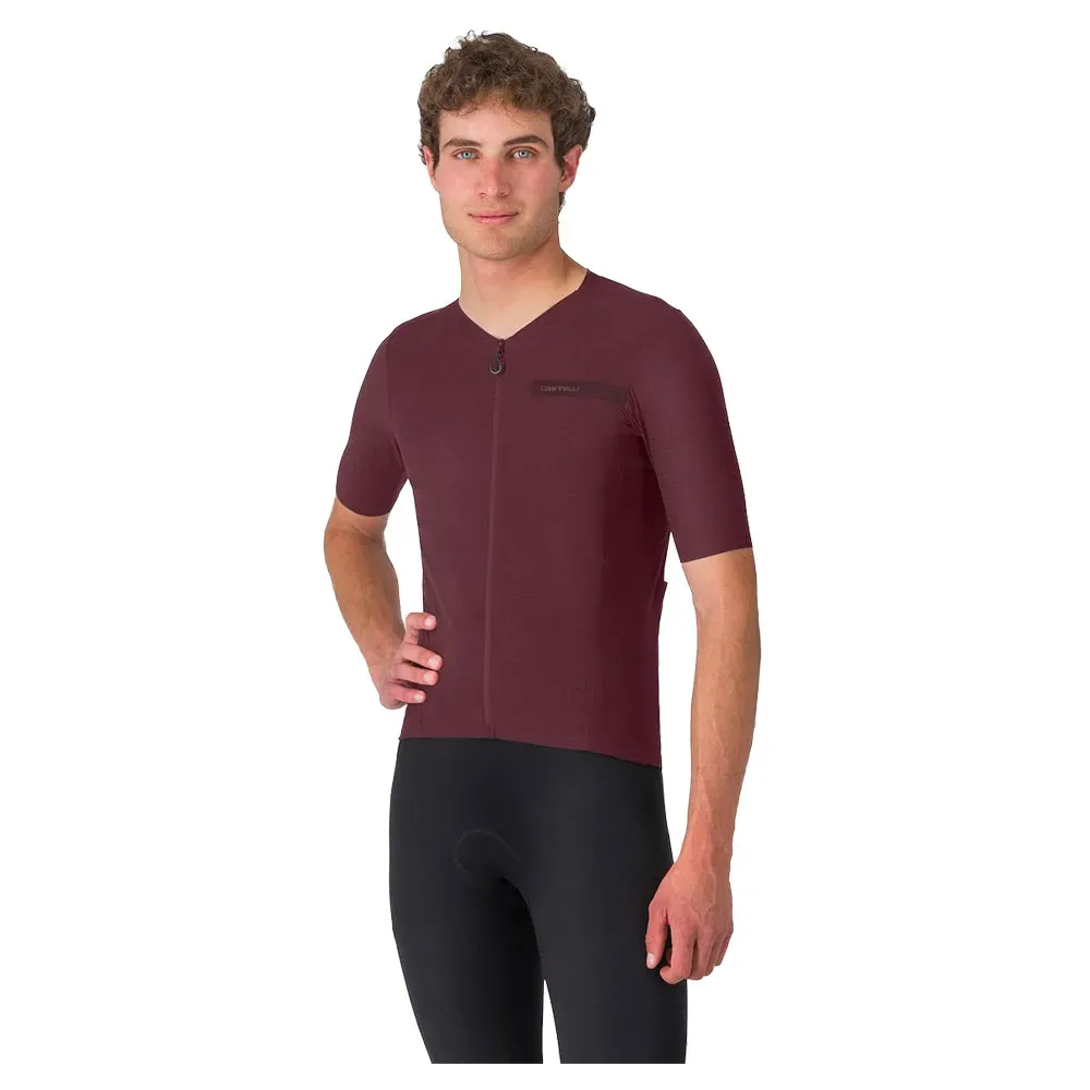 Maglia A Maniche Corte Premio Evo Dark Bordeaux - Castelli - FashionsVida