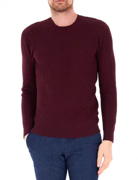 Maglione lana vergine BORDEAUX 52 - Gran Sasso - FashionsVida