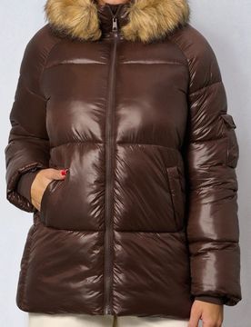 Giacca puffer trapuntata - marrone