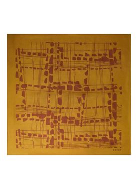 Foulard in twill di seta stampa astratta