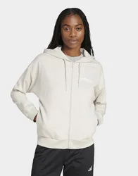 Womens Felpa Con Cappuccio Essentials Linear Full-zip French Terry - Beige, beige beige Donna taglia S