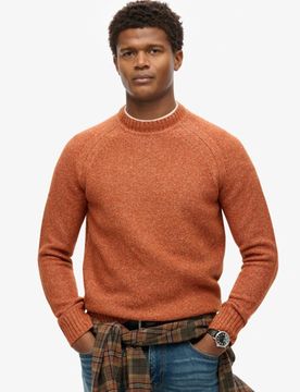 Superdry Herren Grober Raglan-pullover Orange - Größe: XL