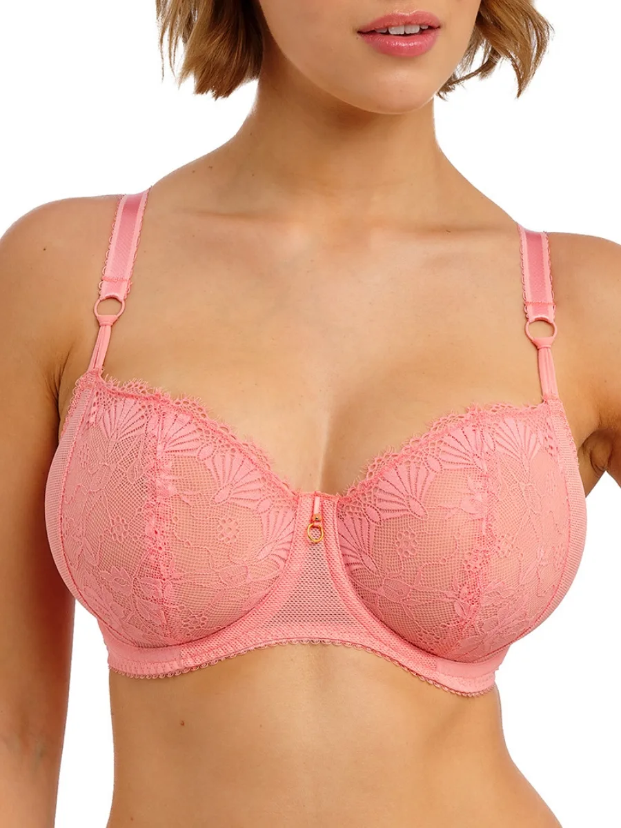Womens Fascinate Balconette Bra - Pink Polyamide - Size 38f - Freya - FashionsVida