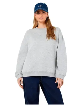 Felpa Shay Light Grey Melange / Print Black Back Print XS