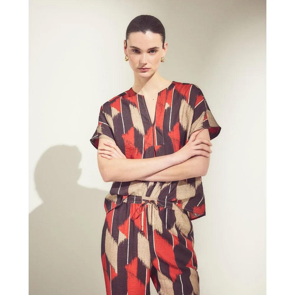 Top de manga corta estampado de mujer - Woman El Corte Inglés - FashionsVida