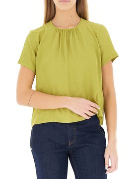 Blusa misto seta VERDE LIME 46