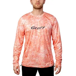 Upf50 961 Cl-11/2 Uv Long Sleeve T-shirt Orange 3XL Men