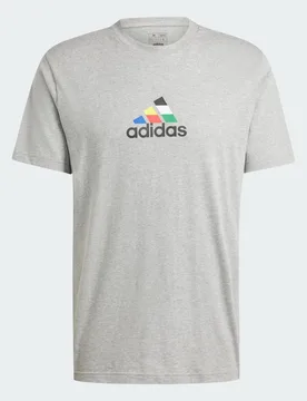 T-shirt House of Tiro Nations Graphic M Medium Grey Heather - Adidas - FashionsVida