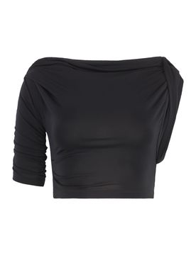 Jacquemus Draped Tight-Fit Crop Top