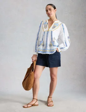 Lyocell Rich Cargo Shorts Navy female - White stuff - FashionsVida