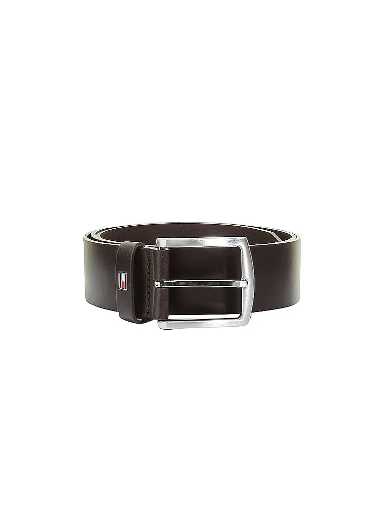 Cinturón de cuero New Denton marrón 90 - Tommy hilfiger - FashionsVida
