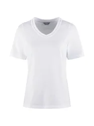 V-Ausschnitt Shirt Schmuckdetails - Weiß - female - Size: 44