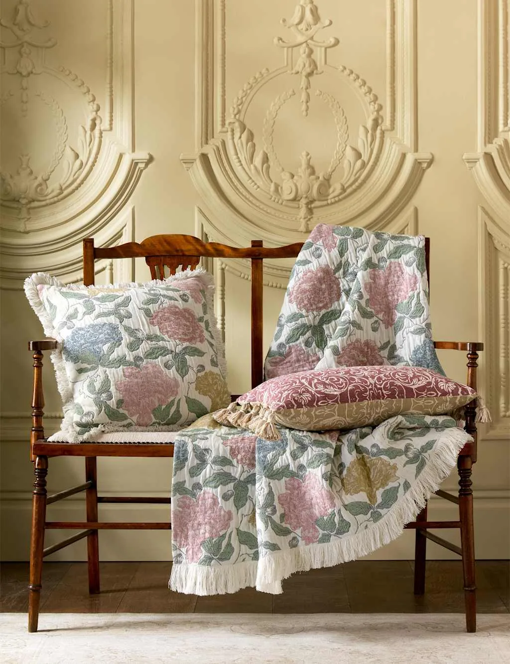 Pure Cotton Albert Jacquard Cushion Multi - Historic Royal Palaces - FashionsVida