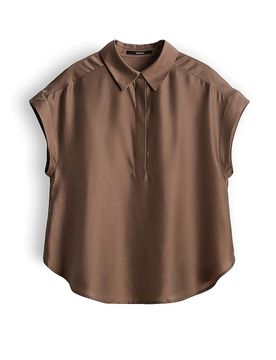 Hemdbluse ZAMIN hellbraun 42 damen