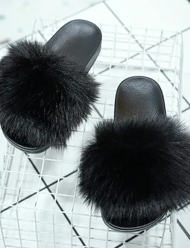 Pantuflas largas de piel sintética de una pieza para mujer, estilo European Station, casuales, cómodas, con suela blanda antideslizante para interio - Shein - FashionsVida