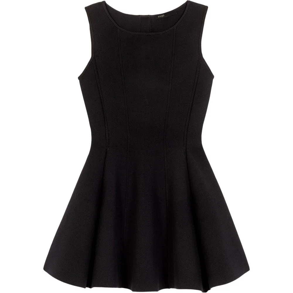 Vestido corto acampanado con lazos de strass - Maje - FashionsVida