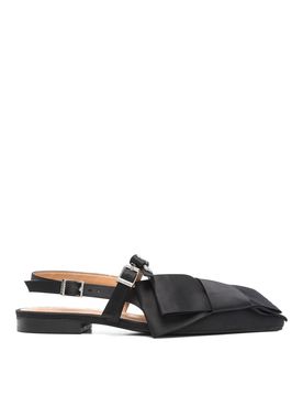 Ballerina slingback con fiocco grande in raso
