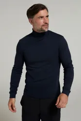 Meribel Mens Cotton Thermal Top - Navy - Navy - Size: 3XL
