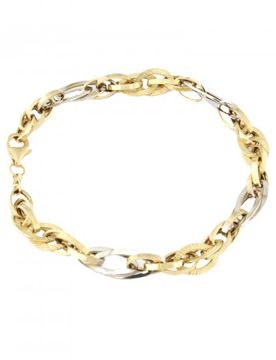 Bracciale Donna Oro Giallo e Bianco GL100083