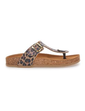 Ciabatte Infradito Leopardate in Vera Pelle Made in Italy 335A2177SR 38