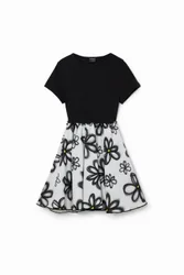Robe combinée fleurs BLACK 7/8 female