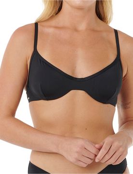 Classic surf d-dd parte de arriba bikini Negro (XS)
