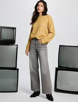 Pantalón de mujer denim ancho - Only - FashionsVida