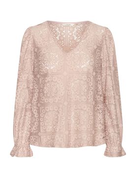 Cream Blusa 'Tiley' piel / lila