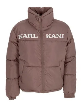 Piumino Donna W Retro Essential Puffer Jacket Taupe - Karl kani - FashionsVida