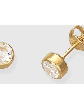 Pendientes de oro y circonitas - El Corte Inglés - FashionsVida