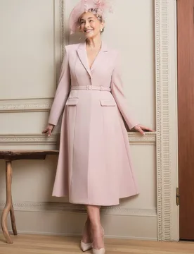 Women's Lisa Tan Tailored Coat in Blush Size: 14 - Blush - Size: 14 - Coast - FashionsVida