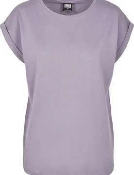 T-Shirt - Ladies Extended Shoulder Tee - XS bis 4XL - für Damen - Größe XS - flieder - Frauen - female - Urban classics - FashionsVida