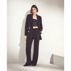 Pantalón ancho de mujer en crepe