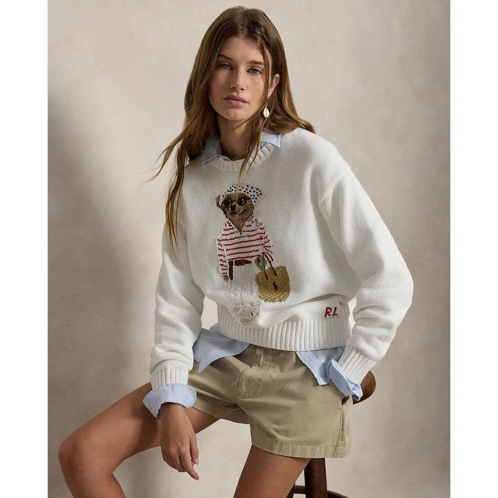 Jersey de mujer de algodón con Polo Bear - Polo Ralph Lauren - FashionsVida