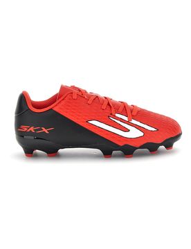 Scarpe calcio rosso con lacci e suola multiterreno SKX_2 JR Youth MG 32