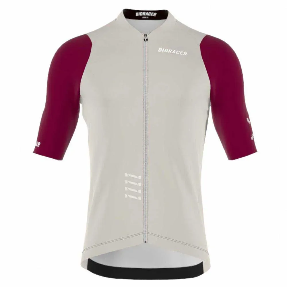 Maglia A Maniche Corte Icon Warm Grey / Bordeaux - Bioracer - FashionsVida