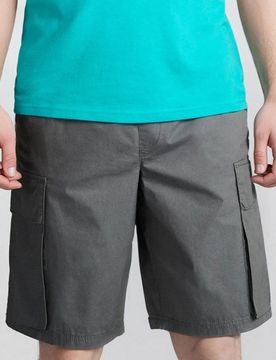 Pantaloncini cargo in cotone - grigio scuro