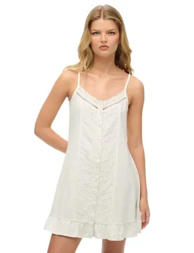 Vestito Corto Senza Maniche W8011928a Off White M - Superdry - FashionsVida