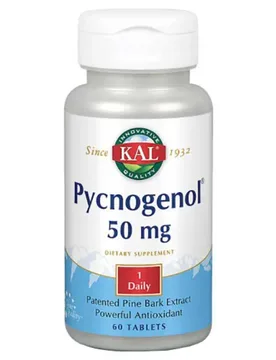 Comprimés Pycnogenol 50mg Antioxidant 60 Unités - KAL - FashionsVida