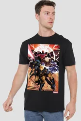Unisex Xmen Team Attack T-Shirt, Black Size: 2XL - Black - Size: 2XL