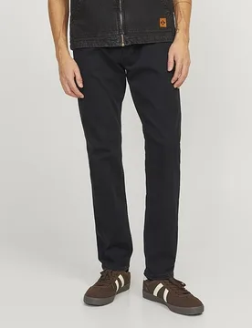 Mens Mike Original Slim Fit Jeans In Black Cotton - Size 30r - Jack & jones - FashionsVida