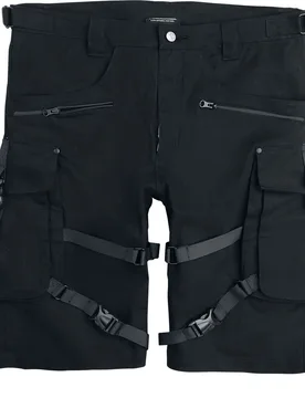 Gothic Short - Aldrige Shorts Mens Black - 30 bis 38 - für Männer - Größe 34 - schwarz - Männer - male - Chemical Black - FashionsVida