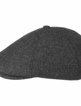 Rapallo Mélange Men´s Flat Cap by - anthracite - Size: M (57-58 cm) - Lipodo - FashionsVida