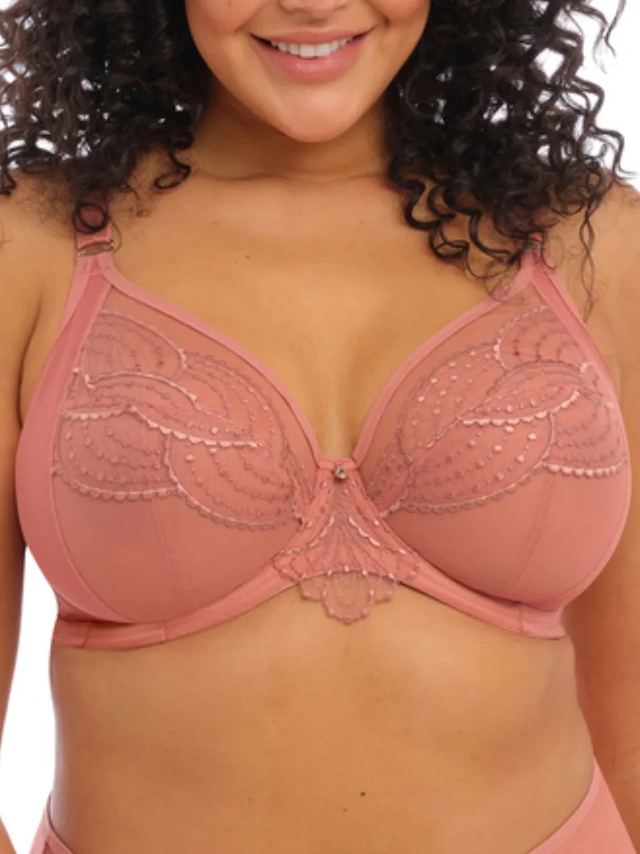 Womens Priya Plunge Bra - Pink Polyamide - Size 44f - Elomi - FashionsVida