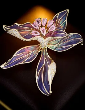 High-end Women's Exquisite Brooch Niche Design Sense Pin Suit Coat Decoration French Iris Brooch - Aliexpress - FashionsVida